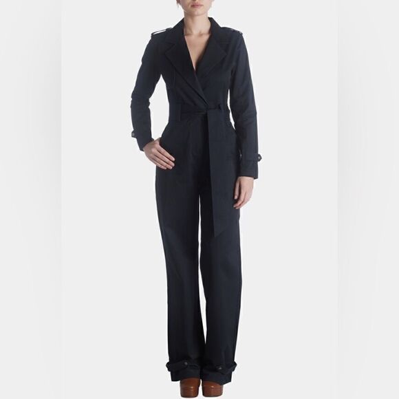 NWT Lita Ciara Twill Trench Jumpsuit - Picture 3 of 12